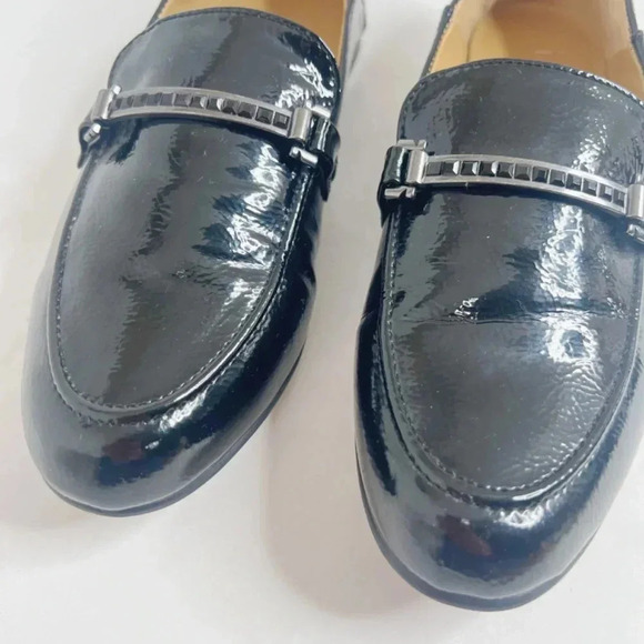 Franco Sarto Palmer Black Patent Leather Loafers Women's Size 8.5 - Picture 8 of 9